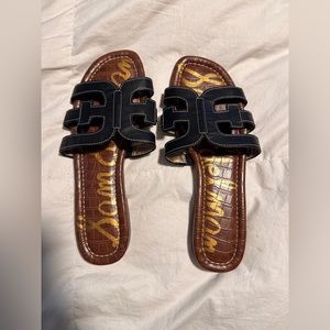 Sam Edelman Bay Slide Sandal Black Leather